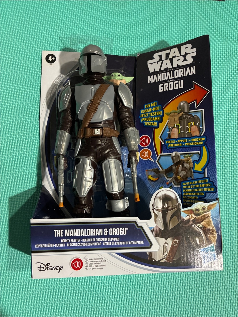Hasbro Star Wars Mandalorian & Grogu Action Figure - Silver, Brown, Green